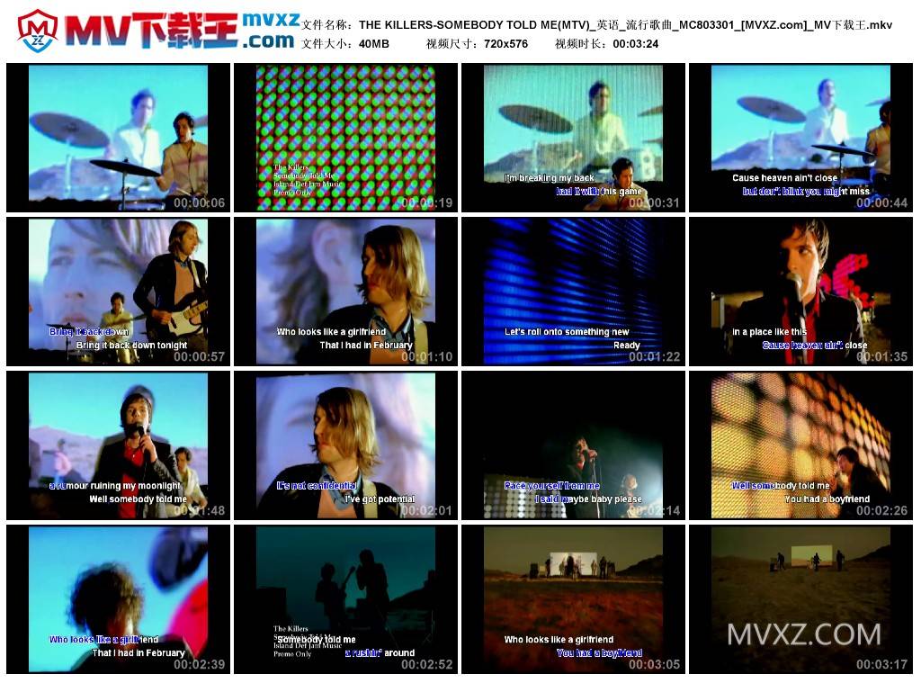 THE KILLERS-SOMEBODY TOLD ME(MTV)_英语_流行歌曲_MC803301